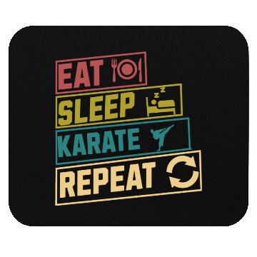 Discover Eat sleep karate repeat hobby Mouse Pads