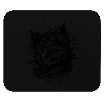 Discover Cuddly Little Space Cat In Vintage Style Mouse Pads