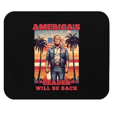 Discover AMERICA'S LEADER WILL BE BACK, DONALD TRUMP RETRO Mouse Pads