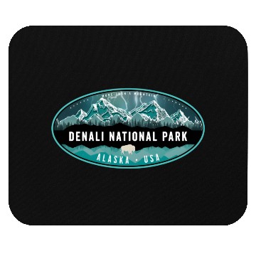 Discover Denali National Park Alaska Hiking Camg Mouse Pads