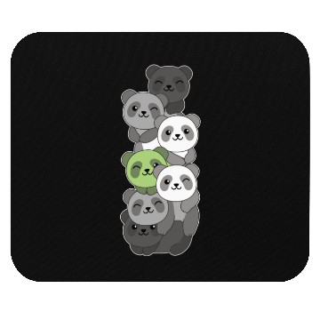 Discover Agender Flag Pride Lgbtq Cute Panda Stack Mouse Pads