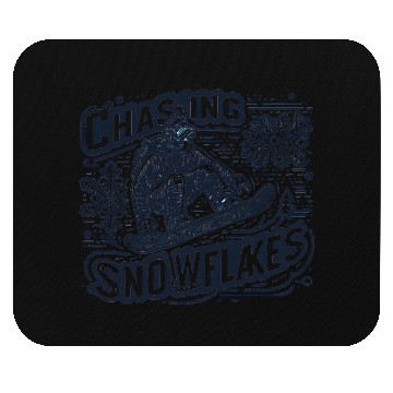 Discover Snowboarding: Chasing Snowflakes Mouse Pads