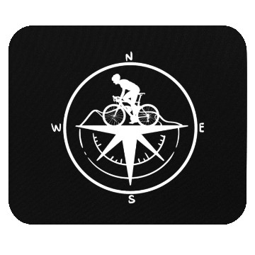 Discover Mountain Bike Compass Cyclist Mouse Pads