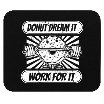 Discover Fitness Donut Funny Donut Gym Mouse Pads