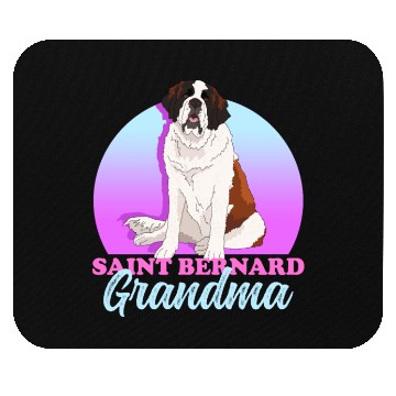 Discover St. Bernhard Dog Saint Bernard Grandma Mouse Pads
