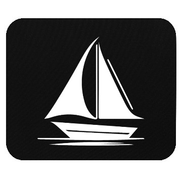 Discover Small Sailing Boat With Set Sails Mouse Pads