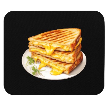 Discover Plate of Grilled Cheese Sandwich Mouse Pads