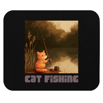 Discover Cat Fishing Mouse Pads