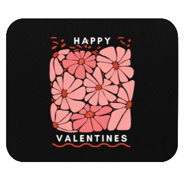 Discover Midnight Blooms: A Floral Valetine's Embrace. Mouse Pads
