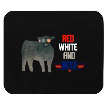 Discover Red White And Beef Mouse Pads