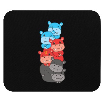 Discover Polyamory Flag Pride Lgbtq Cute Hippo Mouse Pads