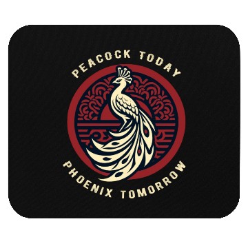Discover Peacock Today Phoenix Tomorrow Chinese Mythtical Mouse Pads
