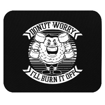 Discover Fitness Donut Funny Donut Gym Mouse Pads