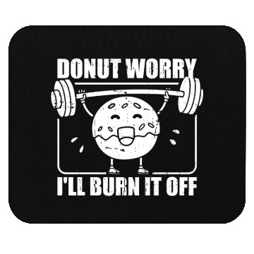 Discover Fitness Donut Funny Donut Gym Mouse Pads