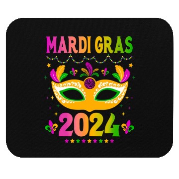 Discover Mardi Gras 2024 Funny Mardi Gras Mask Costume Mouse Pads