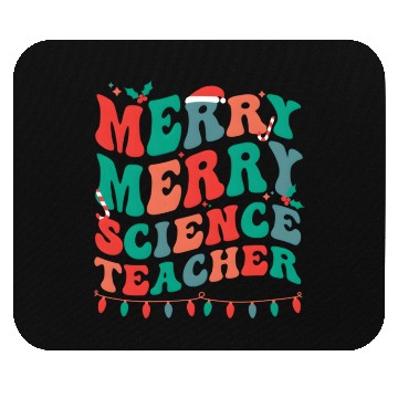 Discover Merry Science Teacher Science Teaching Py Mouse Pads