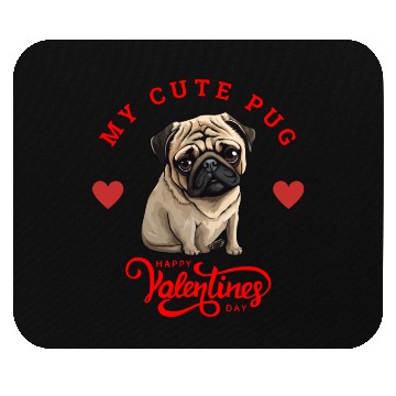 Discover My Cute Pug Mouse Pads