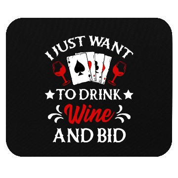 Discover Contract Bridge Card Game Drink Wine Mouse Pads