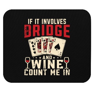 Discover Bridge And Wine Contract Bridge Player Mouse Pads