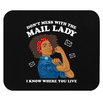Discover African American Postal Worker Mail Lady Funny Mouse Pads