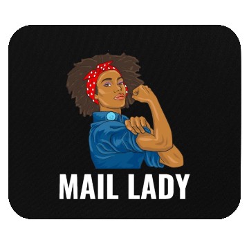 Discover African American Postal Worker Mail Lady Funny Mouse Pads