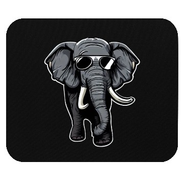 Discover Cool Elephant Sunglasses Mouse Pads