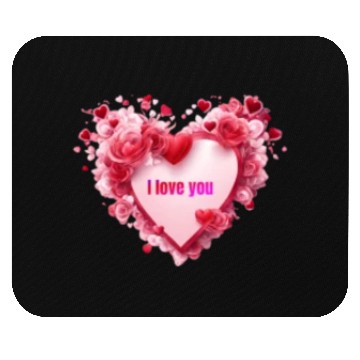 Discover I love you. Heart Mouse Pads