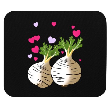 Discover Turnip Love Hearts Valentine's Day Mouse Pads