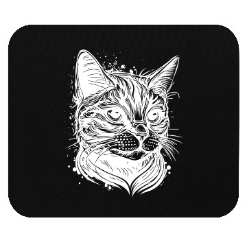 Discover Pretty Cat In Vintage Design Mouse Pads