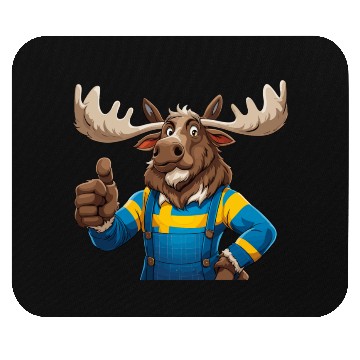 Discover Swedish elk Mouse Pads