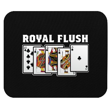 Discover Royal Flush Gambler Or Card Player Gift Mouse Pads