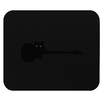 Discover Cat Playing Acoustic Guitar Cool Musician Guitaris Mouse Pads
