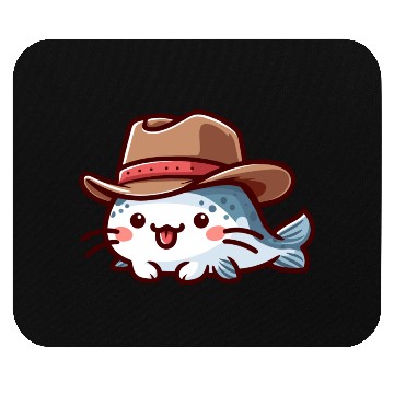 Discover Catfish with Hat Mouse Pads