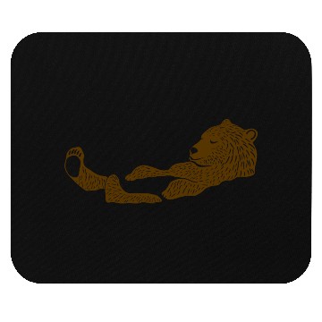 Discover bathing brown bear Mouse Pads