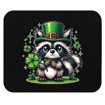 Discover St. Patrick's Day Raccoon Revelry Mouse Pads