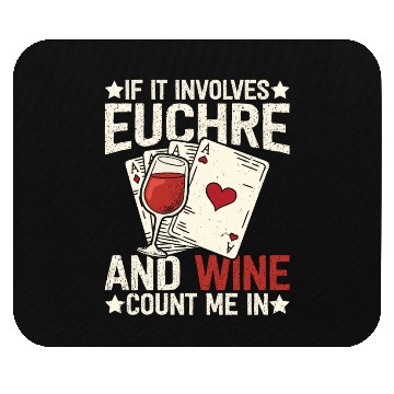 Discover Euchre card game wine funny euchre Mouse Pads