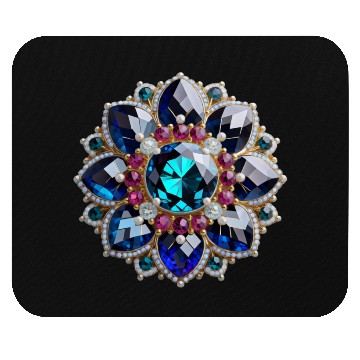 Discover Gorgeous Gemstone Brooch: A Radiant Statement Piec Mouse Pads