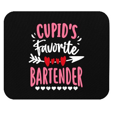 Discover Cupid's Favorite Bartender Valentines Day Matching Mouse Pads