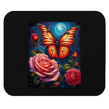 Discover Emerald Monarch: A Delicate Embrace of Nature Mouse Pads