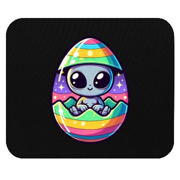 Discover Alien Easter Egg Hatching: Colorful Surprise Mouse Pads