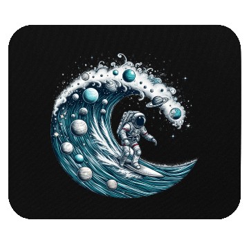 Discover Surfing Astronaut Mouse Pads