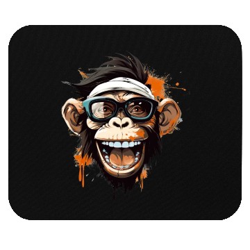 Discover Street Art Monkey Urban Rap Street Monkey Mouse Pads