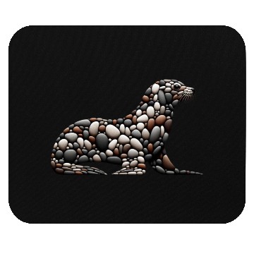 Discover Pebble Seal Silhouette Mouse Pads