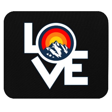 Discover I Love Mountains Retro Sunset Design. Mouse Pads