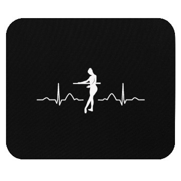 Discover Ballet Dancer Heartbeat EKG Ballerina Mouse Pads