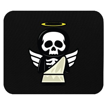 Discover Funny angel skull halloween costume Mouse Pads