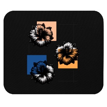 Discover Abstract Risograph hibiscus Mouse Pads