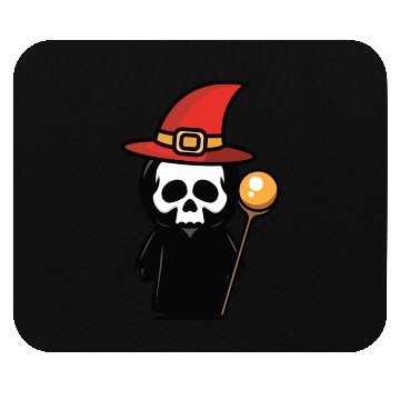 Discover Funny skull witch halloween costume Mouse Pads