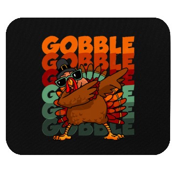 Discover Dabbing Turkey Mouse Pads Thanksgiving Gobble