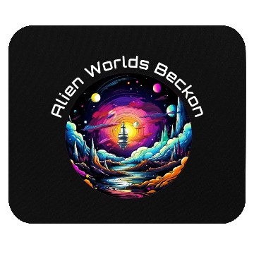 Discover Alien Worlds Beckon Mouse Pads